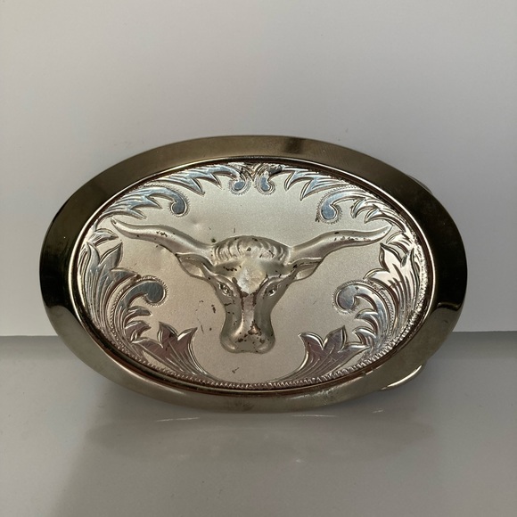 Vintage Longhorn Rodeo Belt Buckle - Picture 2 of 3